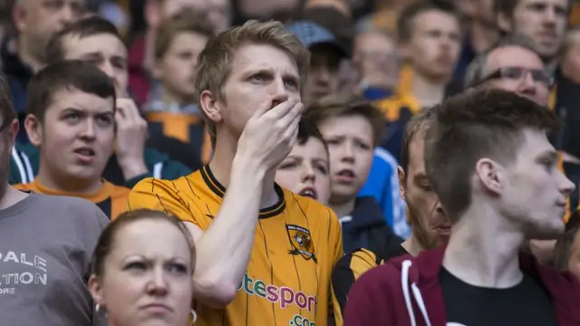 Hull fan looks worried