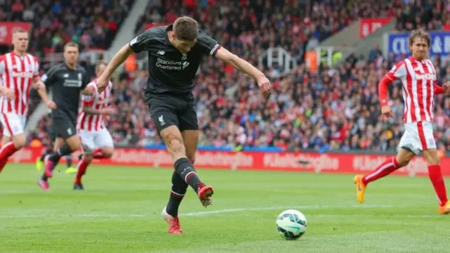 Steven Gerrard scores