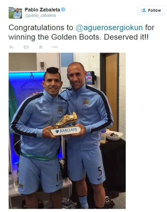 Zabaleta tweet