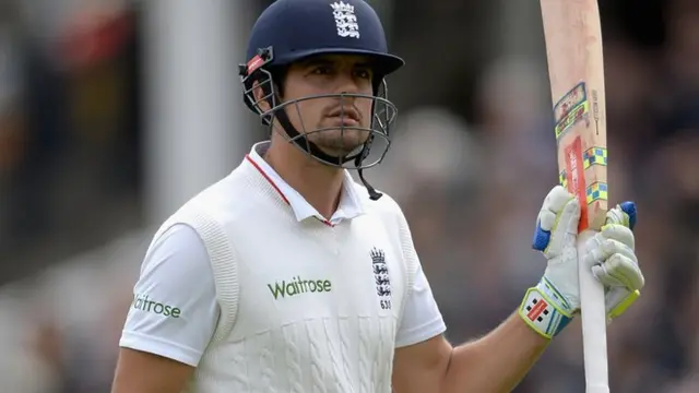 Alastair Cook salutes the crowd