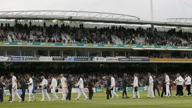 Players handshake