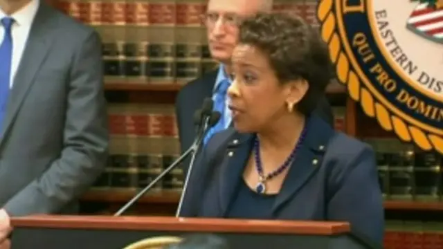 Loretta Lynch at podium