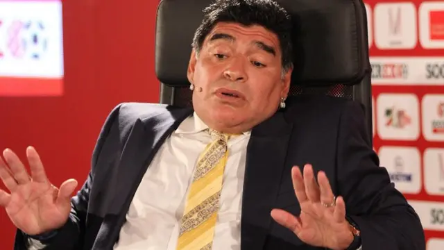 Former Argentinian soccer player Diego Armando Maradona