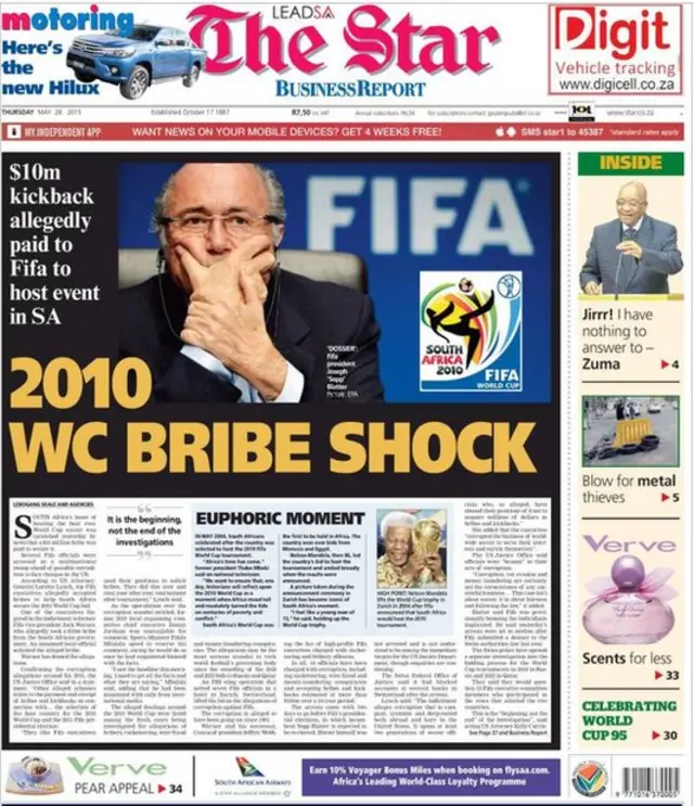 The Star front page