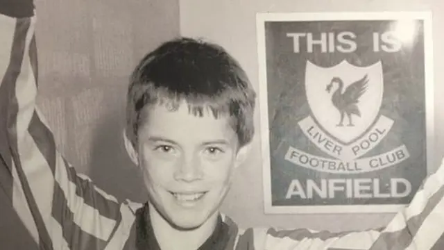 Jamie Carragher as a schoolboy footballer
