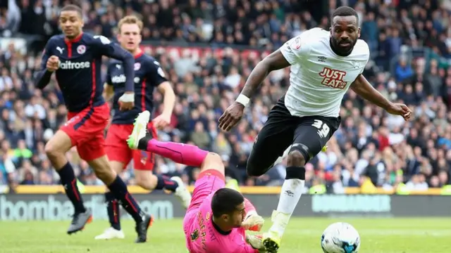 Darren Bent in action for Derby