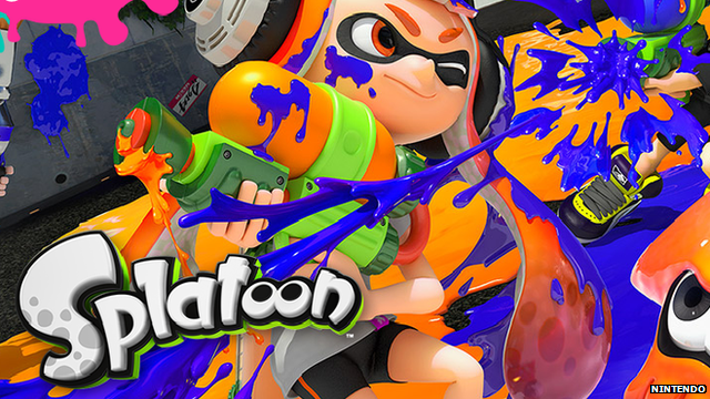 Splatoon characters in action