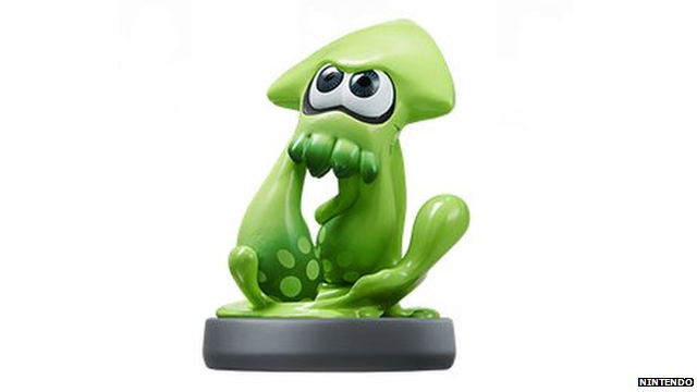 The figurines included with the Splatoon Ambiio special edition game