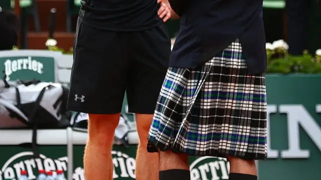 Andy Murray and Fabrice Santoro