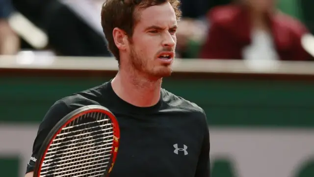 Andy Murray looks frustrated