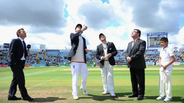 Alastair Cook at the toss