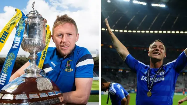 Injured Inverness CT skipper Richie Foran and Chelsea captain John Terry