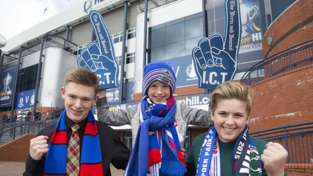 Inverness CT fans outside Hampden