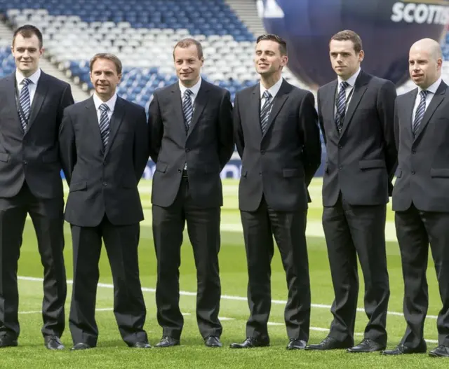 Match officials at Hampden