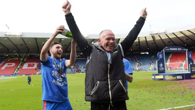 Inverness CT boss John Hughes celebrates