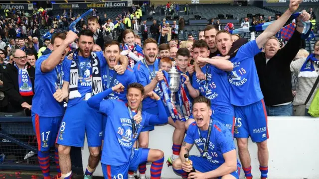 Inverness CT players celebrate