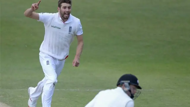 Mark Wood celebrates