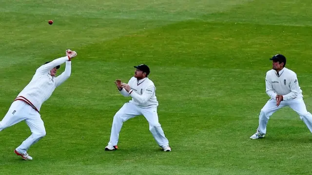 Gary Ballance (left) drops Ross Taylor