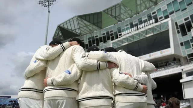 New Zealand team huddle