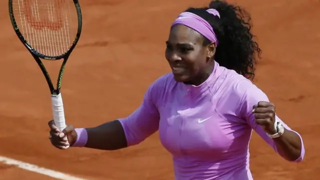 Serena Williams celebrates