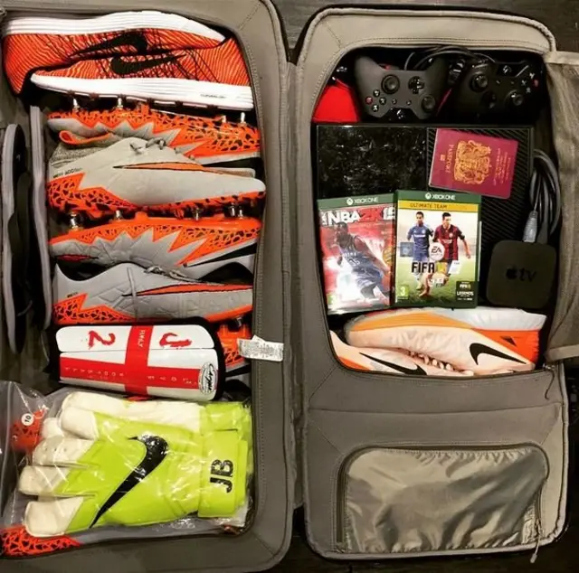Jack Butland's suitcase