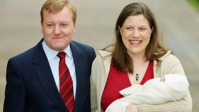 Charles Kennedy with his wife and new-born son Donald during election campaign in 2005