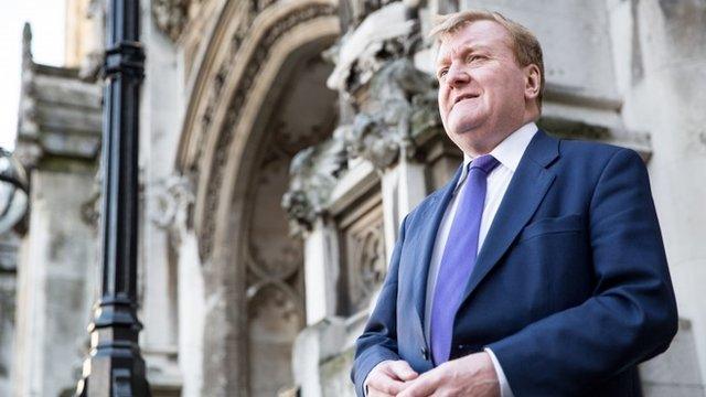 Charles Kennedy outside Westminster