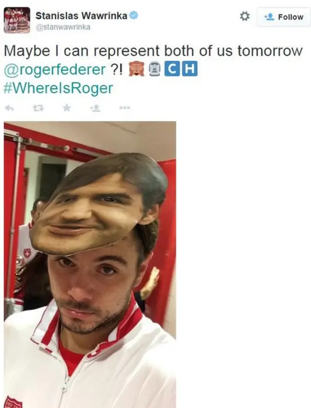 Stanislas Wawrinka's Twitter picture