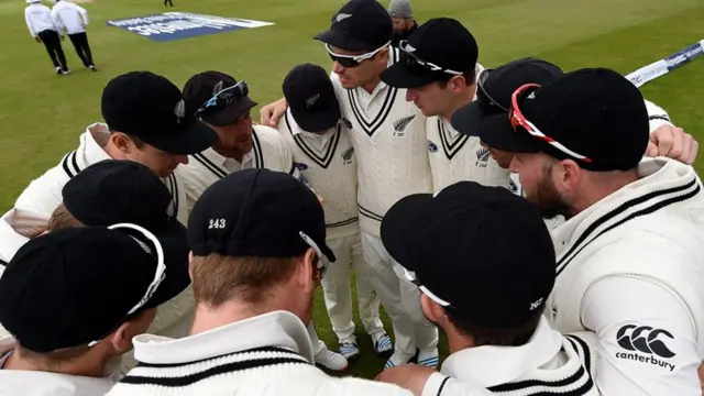 New Zealand's team huddle