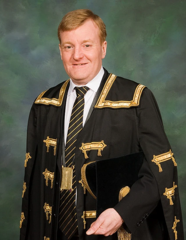 Charles Kennedy in posed picture at Glasgow University