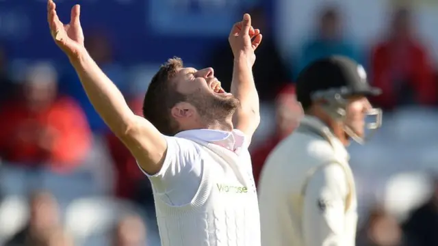 Mark Wood celebrates