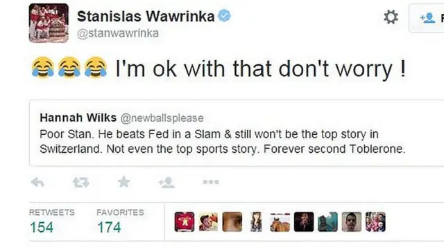 Stan Wawrinka tweets