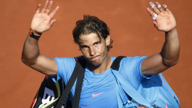 Rafael Nadal after his defeat to Novak Djokovic