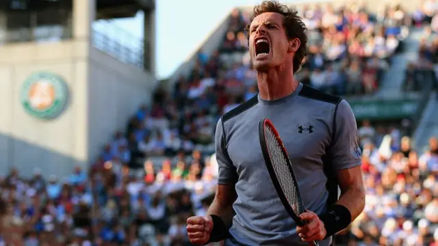 Andy Murray celebrates