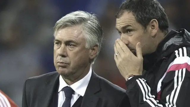 Clement (right) and Carlo Ancelotti