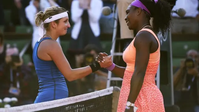 Williams and Bacsinszky after the match