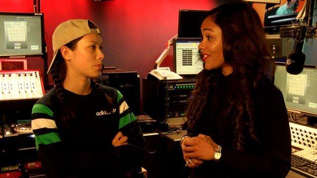 Radio 1's DJ Monki meets England footballer Alex Scott