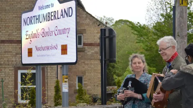 Baton crosses into Northumberland