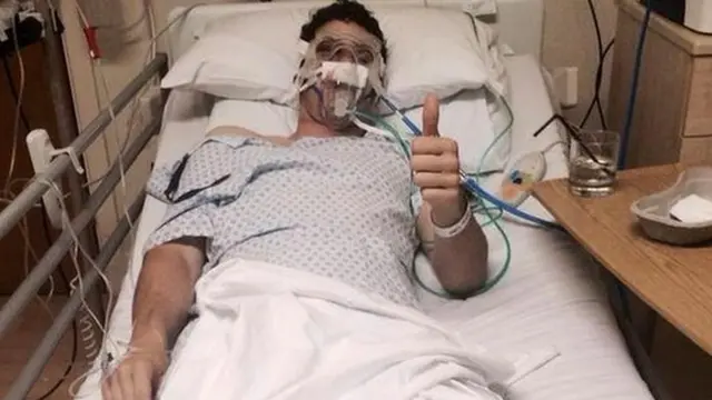 Craig Kieswetter in hospital