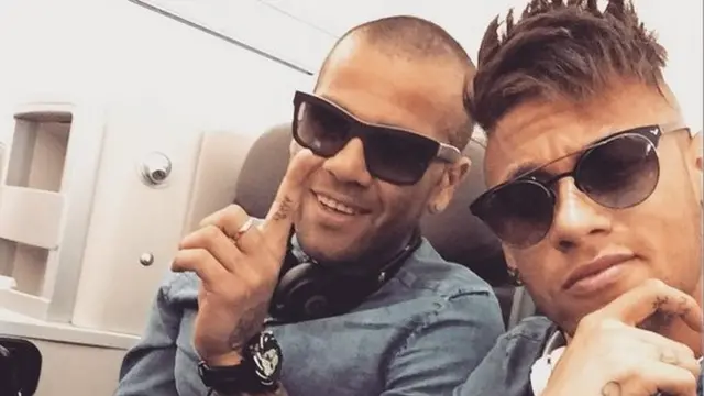 Dani Alves and Neymar