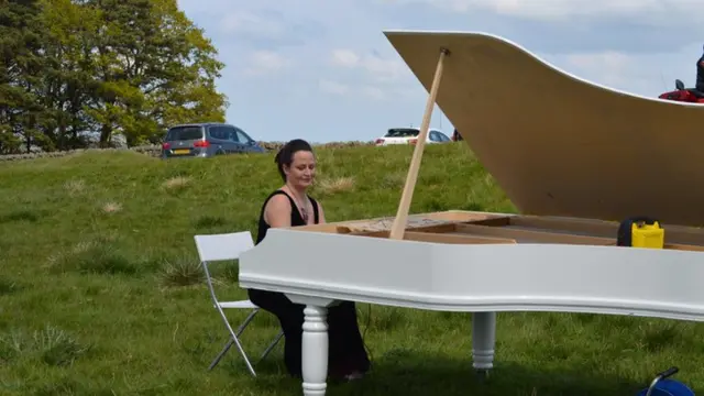 Kate Bottomley performs on piano for Wall of Sound