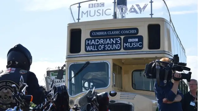 BBC Music Day vintage bus