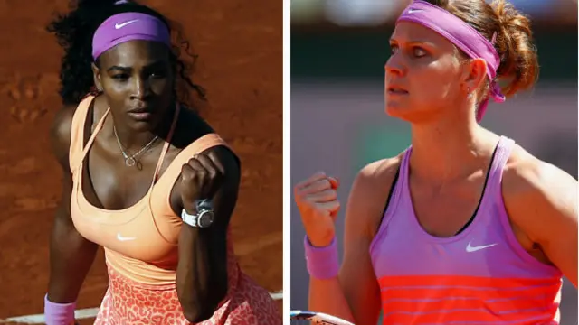 Serena Williams and Lucie Safarova