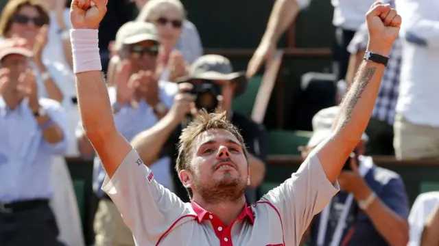Stan Wawrinka celebrates