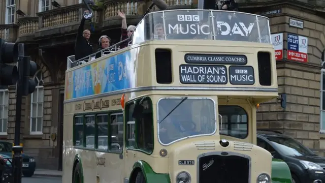 BBC Music Day bus in Newcastle