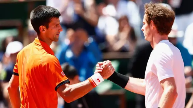 Novak Djokovic and Andy Murray shake hands