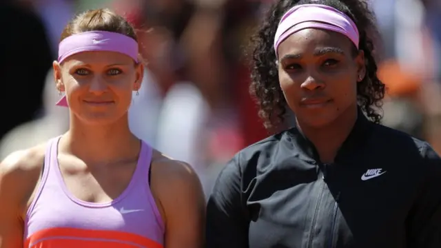 Lucie Safarova and Serena Williams