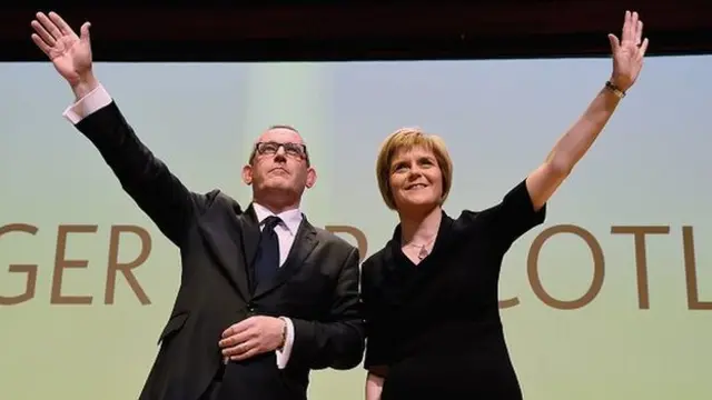 Stewart Hosie with Scotland's First Minister, Nicola Sturgeon