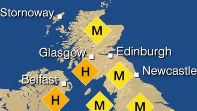 BBC UV indicator map