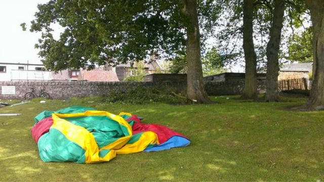 Inflatable slide